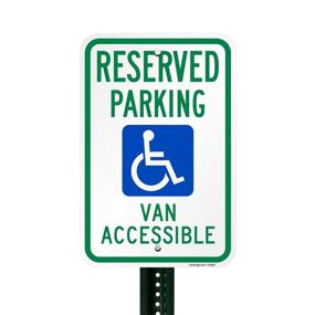 img 1 attached to Reserved Parking Accessible Handicap SmartSign