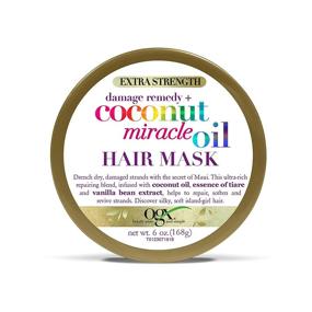 img 4 attached to 🥥 OGX Extra Strength Damage Remedy + Coconut Miracle Oil Hair Mask: Hydrating & Repairing Anti-Frizz Treatment | Paraben-Free, Sulfated-Surfactants Free | 6 oz