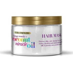 img 3 attached to 🥥 OGX Extra Strength Damage Remedy + Coconut Miracle Oil Hair Mask: Hydrating & Repairing Anti-Frizz Treatment | Paraben-Free, Sulfated-Surfactants Free | 6 oz