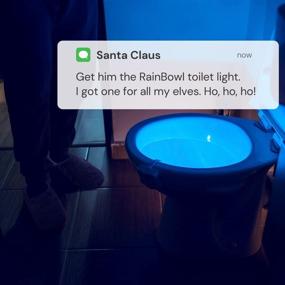 img 3 attached to 🚽 Motion Sensor LED Toilet Bowl Night Light by RainBowl - Hilarious & Unique Christmas Gift for Men, Him, Dad, Boyfriend, Husband, Grandpa - Cool Novelty, Best Gag Present - Men's Stocking Stuffer