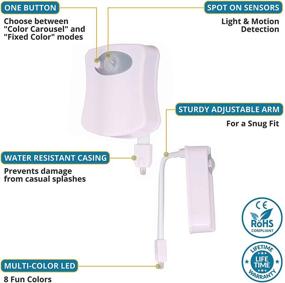 img 1 attached to 🚽 Motion Sensor LED Toilet Bowl Night Light by RainBowl - Hilarious & Unique Christmas Gift for Men, Him, Dad, Boyfriend, Husband, Grandpa - Cool Novelty, Best Gag Present - Men's Stocking Stuffer