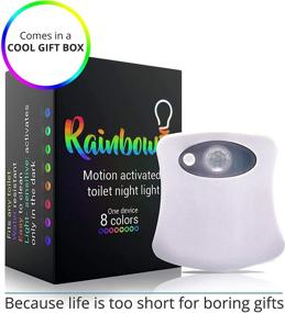 img 2 attached to 🚽 Motion Sensor LED Toilet Bowl Night Light by RainBowl - Hilarious & Unique Christmas Gift for Men, Him, Dad, Boyfriend, Husband, Grandpa - Cool Novelty, Best Gag Present - Men's Stocking Stuffer