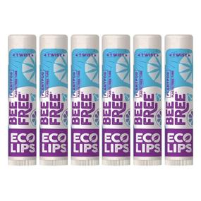 img 4 attached to 💚 Eco Lips Vegan Unscented Lip Balm - Soothes & Moisturizes Dry, Cracked Lips - 100% Natural, Plastic-Free Packaging - Made in USA (6 Tubes)