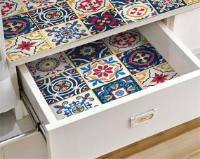 img 3 attached to 🔖 Versatile Pattern Contact Paper: Self Adhesive Creative Covering for Shelves, Drawers, and Cabinets - Peel and Stick Wallpaper Removable Vinyl Rolls 17.7"x78.7