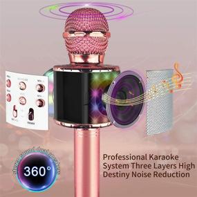 img 3 attached to 🎤 Versatile Wireless Karaoke Microphone: A Fun Singing Toy for Kids and Adults, with LED Lights and Bluetooth Connectivity - Perfect for Parties and Outdoor Gatherings!