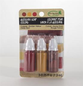 img 2 attached to 🎉 Party Life Glycerin Soap Colors, 3 Pack - Copper, Golden Yellow, Deep Red, 53101