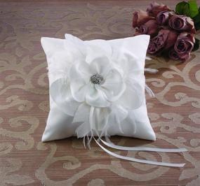 img 3 attached to 📿 White Ivory Lane Design Somerset Collection Ring Pillow