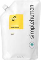 🍋 simplehuman lemon refill pouch: 2 x 34 fl. oz. liquid dish soap - convenient & long-lasting cleaning solution logo