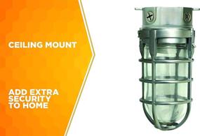 img 1 attached to Woods L1706 Vandal Resistant Security Light: Ceiling Mount, Silver (150W Incandescent Bulb)