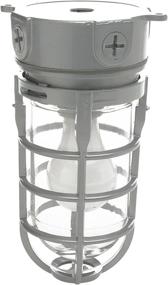 img 4 attached to Woods L1706 Vandal Resistant Security Light: Ceiling Mount, Silver (150W Incandescent Bulb)