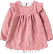 👗 chubbybun baby corduroy dress for toddler girls with long sleeve (sizes 2t, 3t, 4t, and 5y) logo