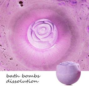 img 1 attached to 🌹 Body & Earth Rose Bath Bombs for Women and Girls: 6 Piece Gift Set with Flower Rose Scent – Perfect Christmas Gifts for Home Spa