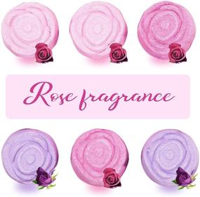 img 3 attached to 🌹 Body & Earth Rose Bath Bombs for Women and Girls: 6 Piece Gift Set with Flower Rose Scent – Perfect Christmas Gifts for Home Spa