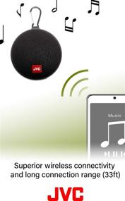 img 1 attached to 🔊 JVC SPSA2BTB Portable Wireless Speaker - Enhanced Surround Sound, Bluetooth 5.0, Waterproof IPX4, Extended 7-Hour Battery Life, Black