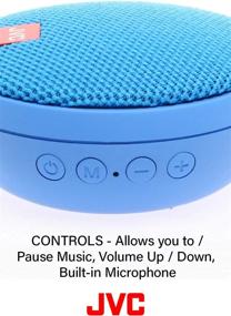 img 2 attached to 🔊 JVC SPSA2BTB Portable Wireless Speaker - Enhanced Surround Sound, Bluetooth 5.0, Waterproof IPX4, Extended 7-Hour Battery Life, Black