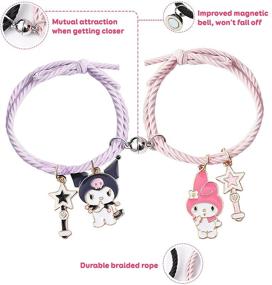 img 3 attached to 💑 Kuromi and My Melody Magnetic Bracelets: Attract and Match with Your Loved One!
