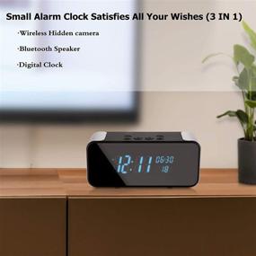 img 3 attached to 🕵️ 4K Full HD Wireless WiFi Hidden Spy Camera with Bluetooth Speaker Alarm Clock - JOZAVTEE, Night Vision, Motion Detection Alarm, Real-Time Monitoring and Recording for Home, Car, Office