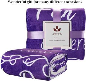 img 3 attached to 🎁 Soft and Cozy Sister Blanket with Inspirational Words - Perfect Sister Gift for Christmas or Birthday (Purple, Flannel)