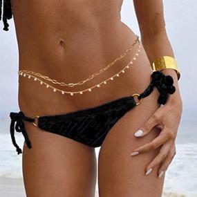 img 4 attached to Cosydays Chains Bikini Summer Jewelry