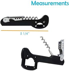 img 3 attached to Houseables Boomerang Wine Opener - 3 in 1 Corkscrew for Waiters, Sommeliers & Restaurants