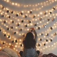 aosuyou picture photo string lights - fairy 30 led lights, battery operated dorm lighting for hanging artwork photos, memos, paintings - ideal for bedroom, dorm, and home decor in warm white логотип