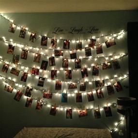 img 3 attached to AOSUYOU Picture Photo String Lights - Fairy 30 LED Lights, Battery Operated Dorm Lighting for Hanging Artwork Photos, Memos, Paintings - Ideal for Bedroom, Dorm, and Home Decor in Warm White