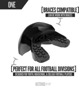 img 2 attached to Improved Nxtrnd One Football Mouth Guard - Enhanced Mouthpiece for Football Players of All Ages, comes with 2 Straps, Braces-Compatible