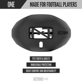 img 3 attached to Improved Nxtrnd One Football Mouth Guard - Enhanced Mouthpiece for Football Players of All Ages, comes with 2 Straps, Braces-Compatible