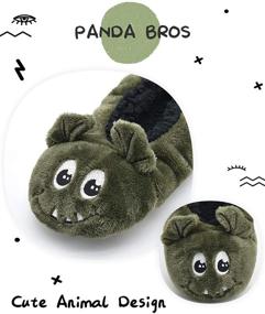 img 3 attached to 🐼 Тапочки для мальчиков Panda Bros Slipper Grippers - обувь с превосходным сцеплением.