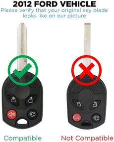 img 1 attached to 🔑 Keyless2Go Replacement: Remote Key for Ford Escape, Expedition, Explorer & More (2 Pack)