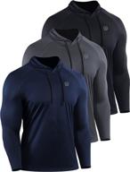 🏃 high-performance neleus men's dry fit athletic workout running shirts - long sleeve excellence logo