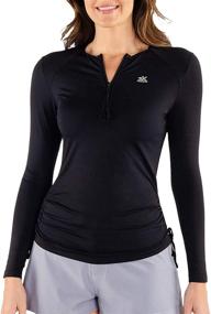 img 4 attached to ZeroXposur Half Zip Protection Rashguard Adjustable Women's Clothing and Swimsuits & Cover Ups