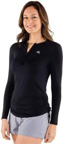 img 1 attached to ZeroXposur Half Zip Protection Rashguard Adjustable Women's Clothing and Swimsuits & Cover Ups