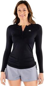 img 2 attached to ZeroXposur Half Zip Protection Rashguard Adjustable Women's Clothing and Swimsuits & Cover Ups