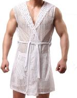 🩲 sleeveless transparent bathrobes: men's clothing and lounge sleepwear in lingerie style logo