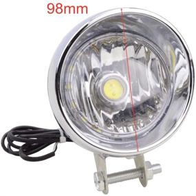 img 3 attached to GOOFIT Motorcycle Headlight: 12V Head Lamp Integrated 🏍️ for Scooter ATV Cruiser Chopper - Top-Quality Illumination Solution