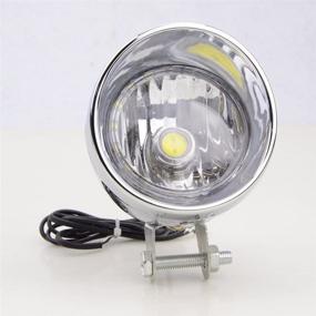 img 1 attached to GOOFIT Motorcycle Headlight: 12V Head Lamp Integrated 🏍️ for Scooter ATV Cruiser Chopper - Top-Quality Illumination Solution