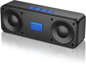 img 4 attached to Улучшенная портативная акустическая система с Bluetooth 5.0: Hi-Fi 3D-стерео, усиленный бас, 18 часов проигрывания, FM-радио, встроенный микрофон, беспроводной диапазон 100 футов - идеальна для использования на открытом воздухе.