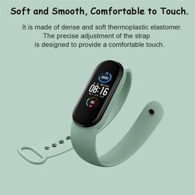 img 3 attached to 📲 PIXESTT 8 PCS Straps for Mi Band 5/Amazfit Band 5 - Anti-Lost Silicone Accessories for Xiaomi Mi Band 5