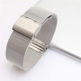 img 1 attached to Timelessly Stylish Stainless Buckle Classic Polished Bracelet Men's Watches for Watch Bands