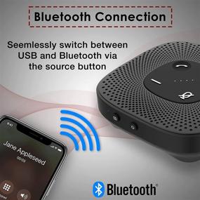 img 2 attached to 🔊 CA Essential Speakerphone SP-2000 - USB and Bluetooth Speakerphone, Crystal Clear Sound, 360 Degree Noise Cancelling Microphone with 3m Range, 66 Foot Wireless Bluetooth Range, by Cyber Acoustics