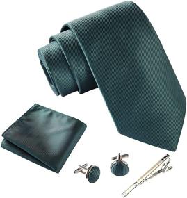 img 4 attached to Mens Tie Necktie Handkerchief Cufflinks: Essential Accessories for Ties, Cummerbunds & Pocket Squares