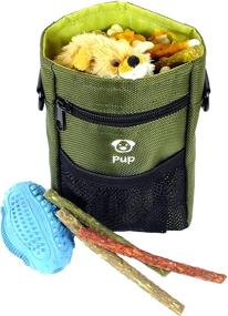 img 3 attached to 🐾 Ultimate Dog Walking Training Pouch Bag with Bonus Clicker Trainer - Built-in Double Poop Bag Dispenser, Drawstring Closure - Carries Balls, Toys, Treats - 3 Ways to Wear