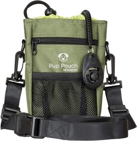 img 4 attached to 🐾 Ultimate Dog Walking Training Pouch Bag with Bonus Clicker Trainer - Built-in Double Poop Bag Dispenser, Drawstring Closure - Carries Balls, Toys, Treats - 3 Ways to Wear