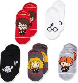 img 3 attached to 🧦 Harry Potter 5-Pack No Show Socks - Unisex Children's Harry Potter Socks