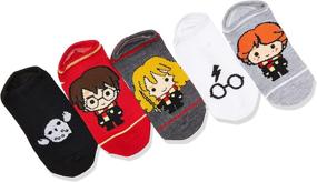 img 2 attached to 🧦 Harry Potter 5-Pack No Show Socks - Unisex Children's Harry Potter Socks