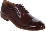 👞 classic little boys' brown capped toe oxford dress shoe: perfect for special occasions logo