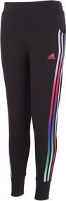 img 3 attached to Adidas 3-Stripes Cotton Joggers for Girls