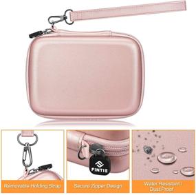 img 2 attached to 📸 Fintie Carrying Case for Fujifilm Instax Mini LiPlay Hybrid Instant Camera - Rose Gold Travel Bag with Shockproof Storage and Removable Strap