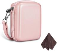 📸 fintie carrying case for fujifilm instax mini liplay hybrid instant camera - rose gold travel bag with shockproof storage and removable strap logo